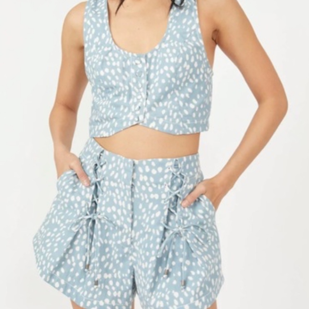 Free People Bennett Top & Short Set - New - US 14